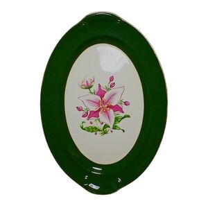 Vintage Floral Oval Serving Platter